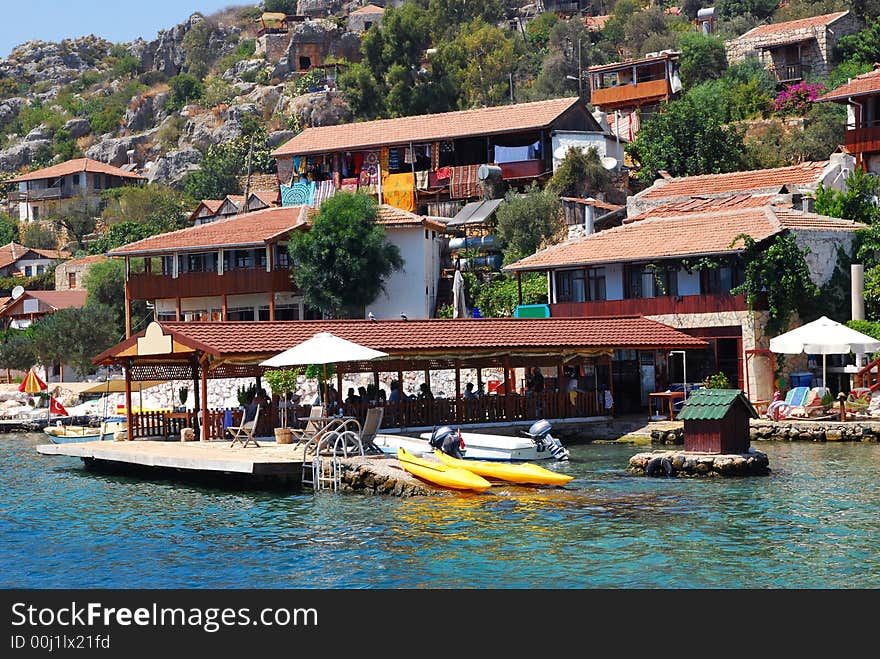 Little antique town on the Mediterranean Sea, Turkey