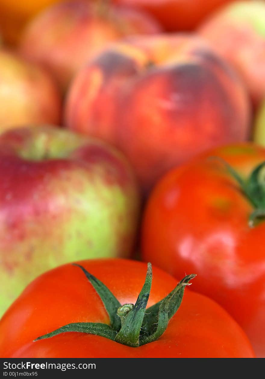 Colorful Vegetables and Fruit