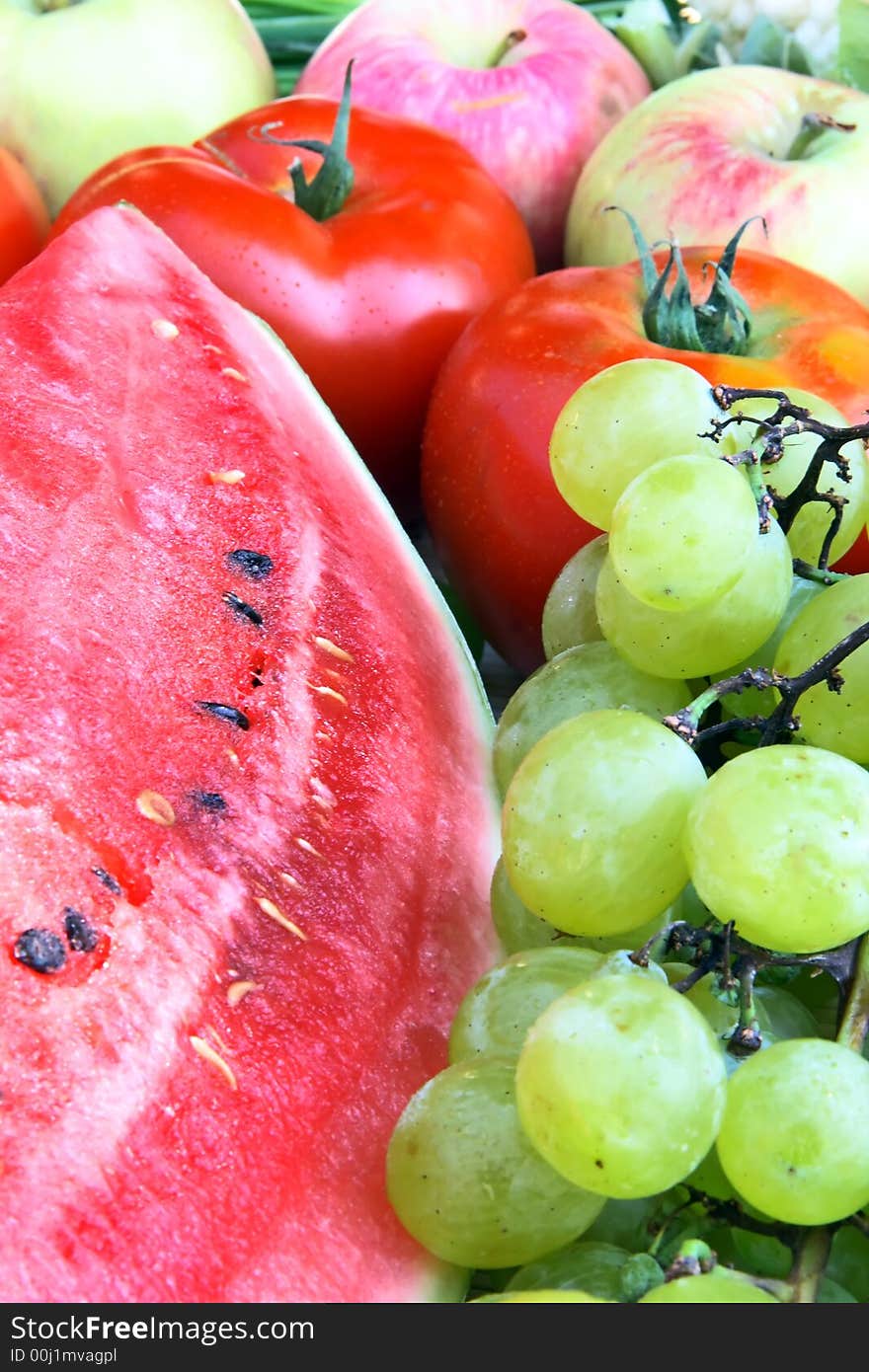 Colorful Vegetables and Fruit