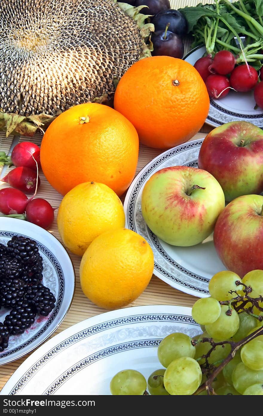 Colorful Vegetables and Fruit