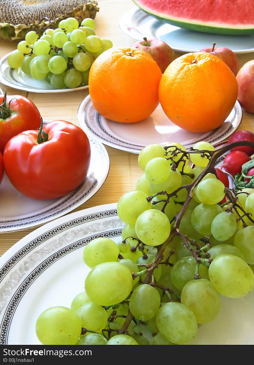 Colorful Vegetables and Fruit