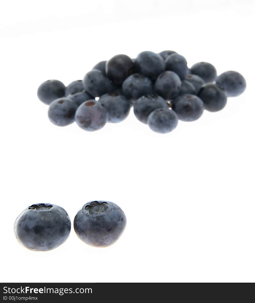 Blueberries isolated on white backround