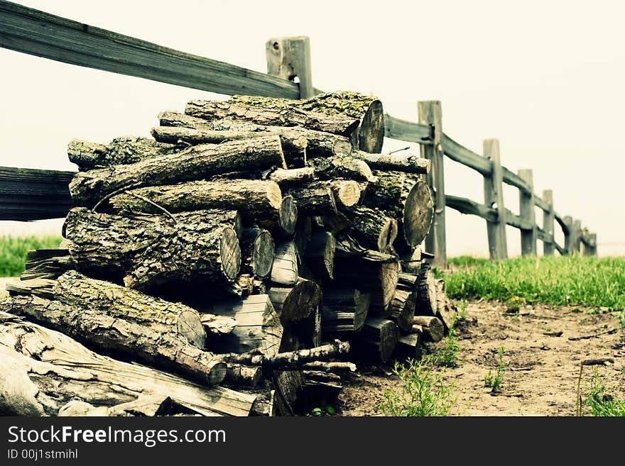 Wood pile