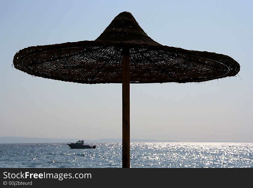 Beach Umbrella Silhouette