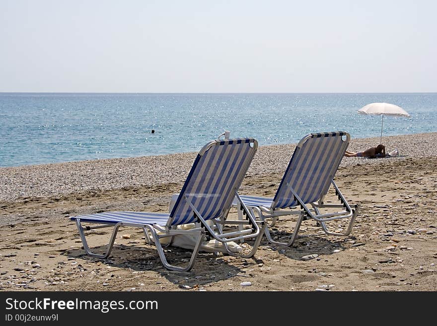 A spot of the beach of Agiokampos, Larissa, Greece. A spot of the beach of Agiokampos, Larissa, Greece