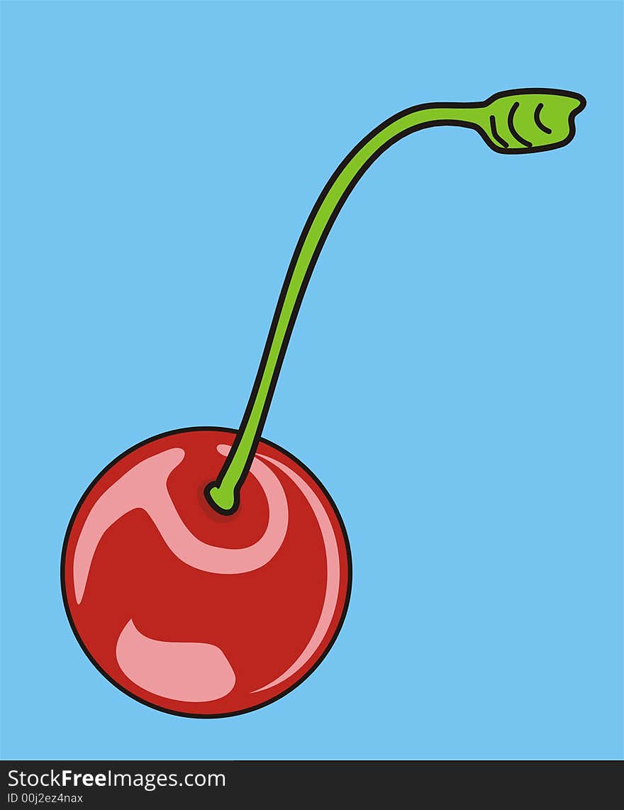 Illustration of the fresh cherry