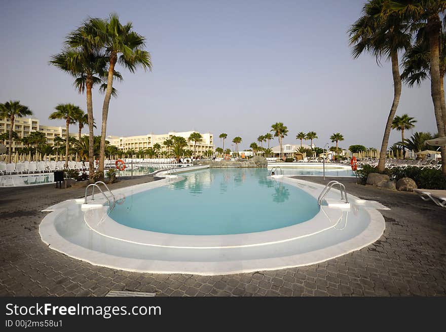 Nice inviting pool at a hotel resort