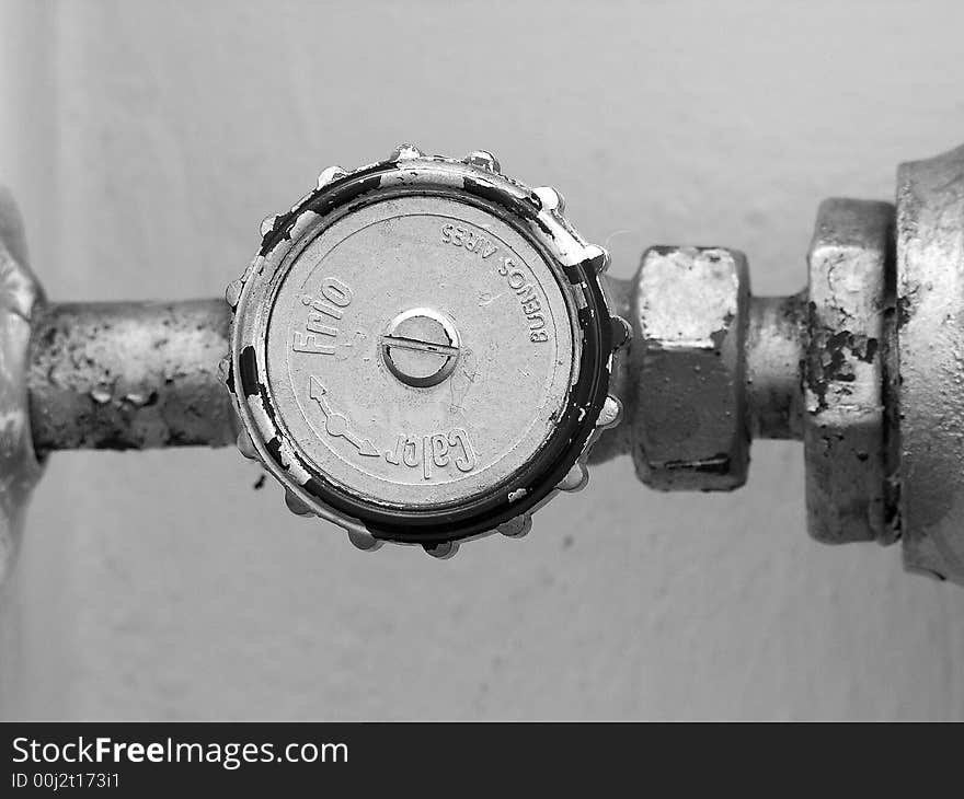 Macro of a home radiator. Macro of a home radiator