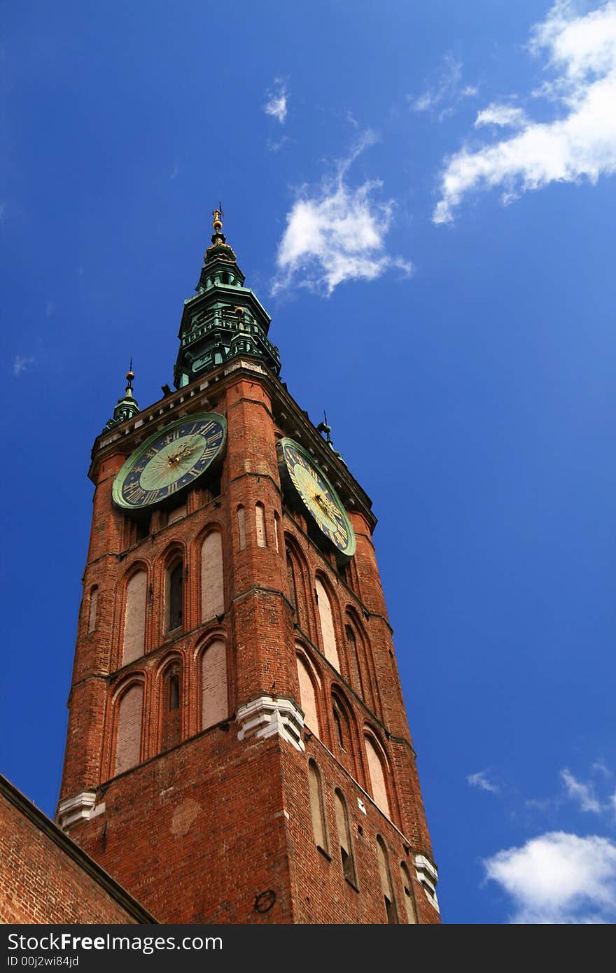 Tower, historical building, Gdansk (Danzing), Poland,. Tower, historical building, Gdansk (Danzing), Poland,