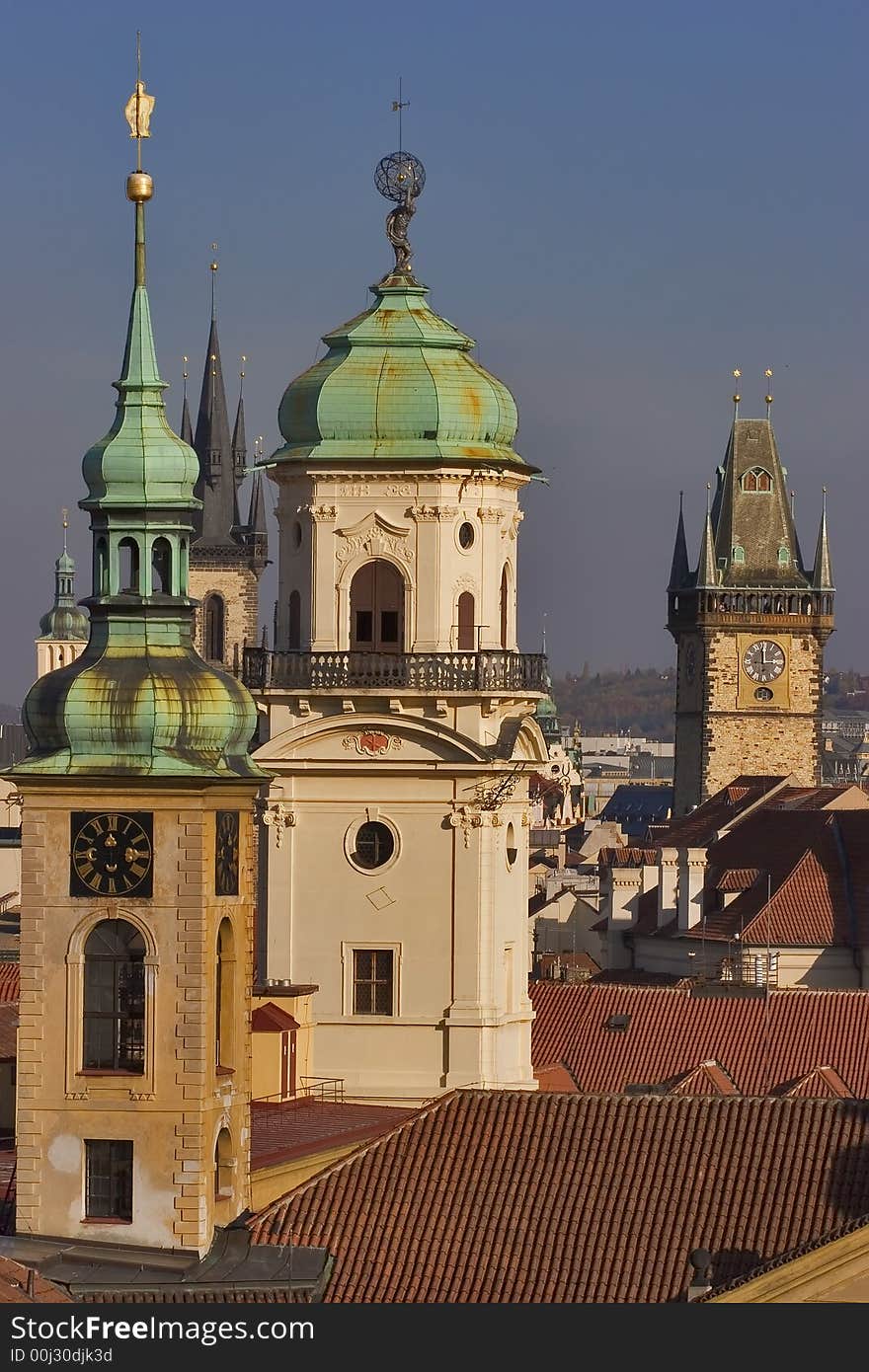 Prague photographed from top of a hill. Prague photographed from top of a hill