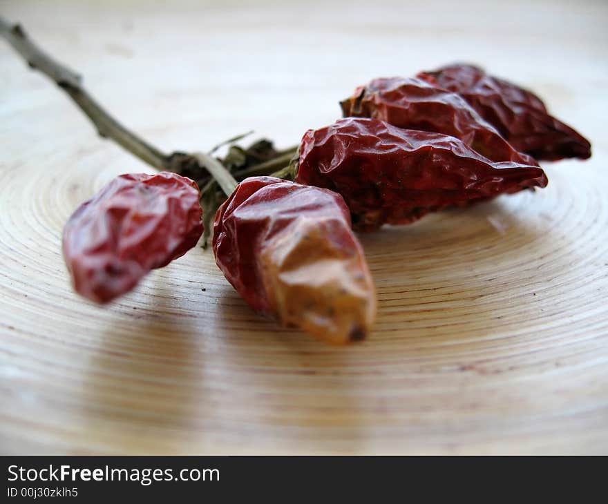 Dead nature: hot chili peppers