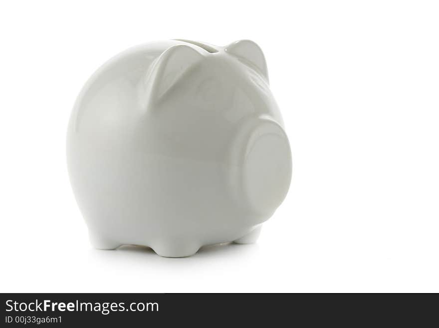 Piggy bank isolated over a white background