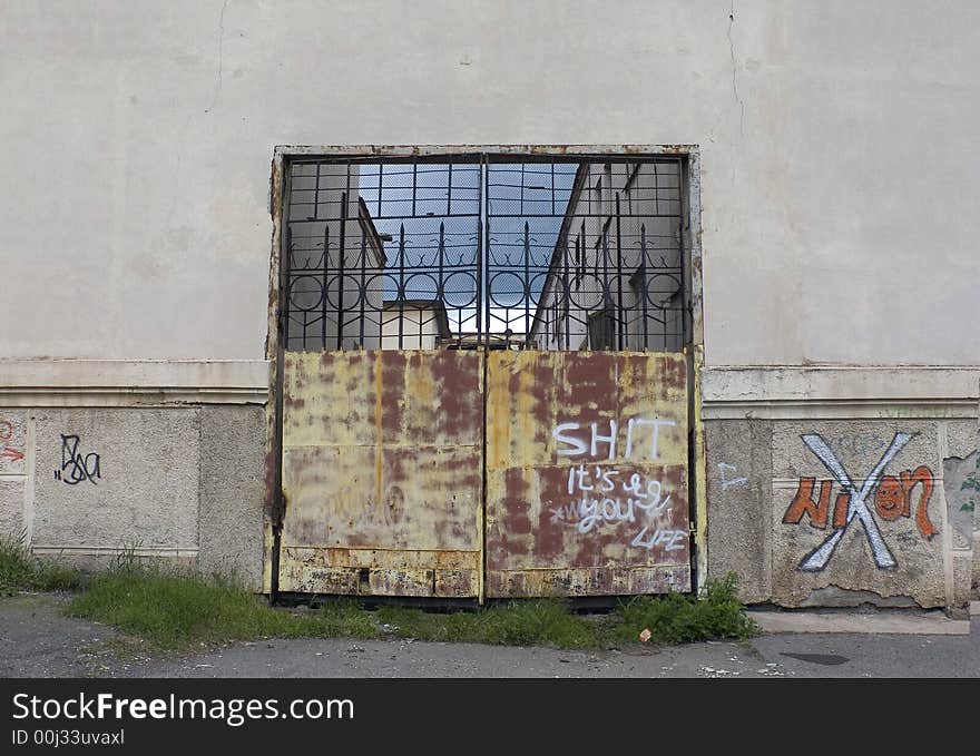 Gate of a circus in the summer in time. Gate of a circus in the summer in time