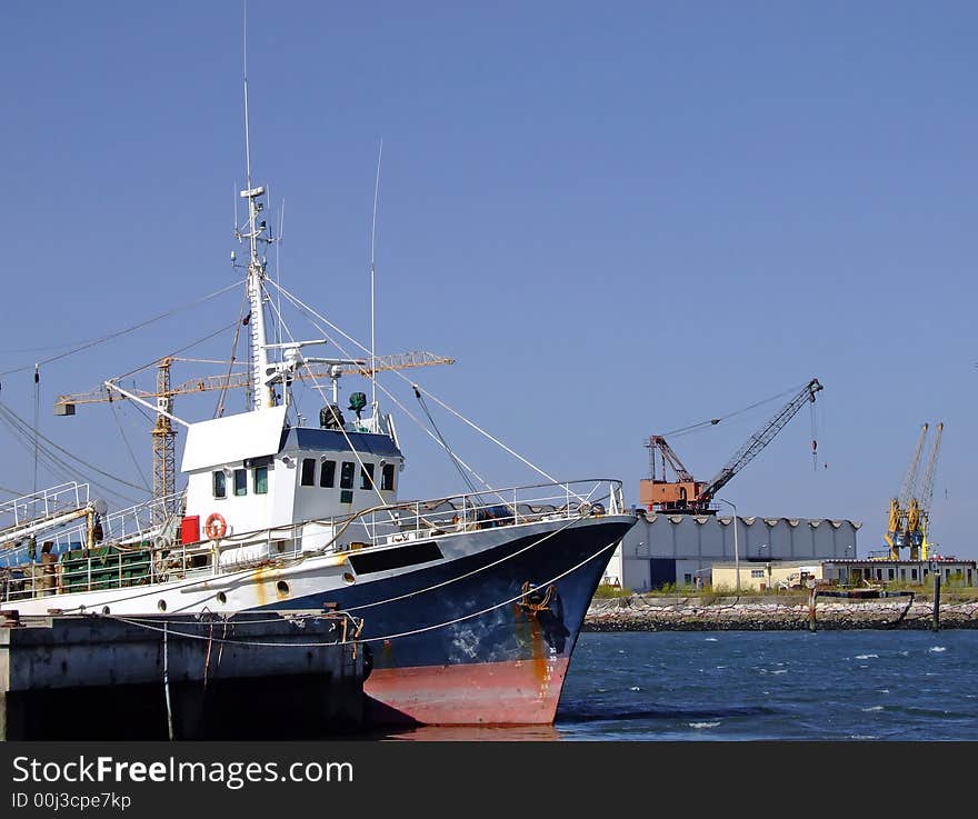 Fishing boat on dock