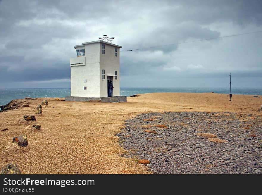 Latrabjarg in west Iceland, lighthouse