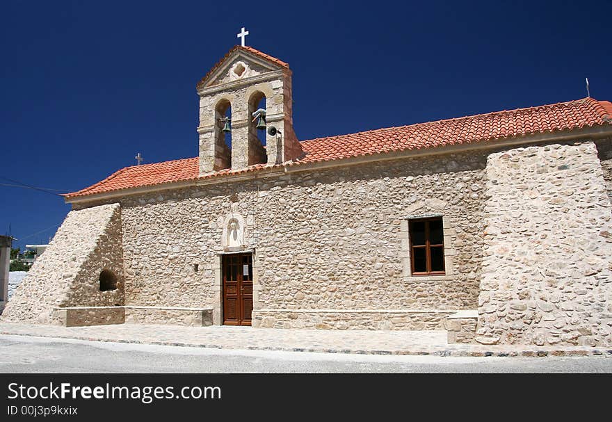 A little church built of stones in the village of Demonia in Lakonia area, Greece. A little church built of stones in the village of Demonia in Lakonia area, Greece