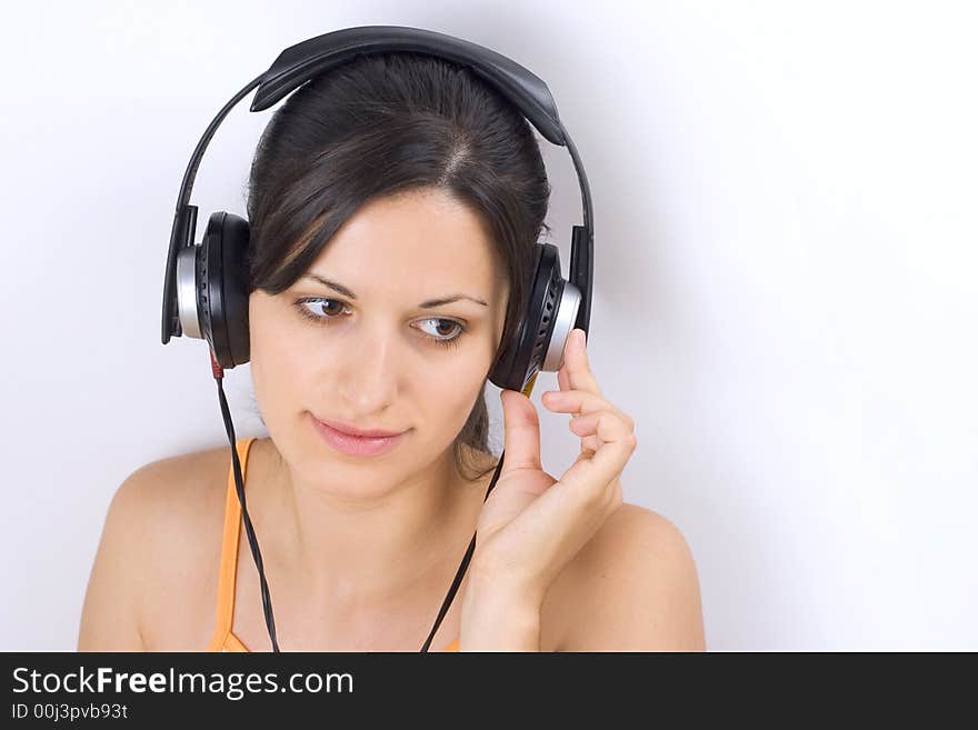 Girl listening music