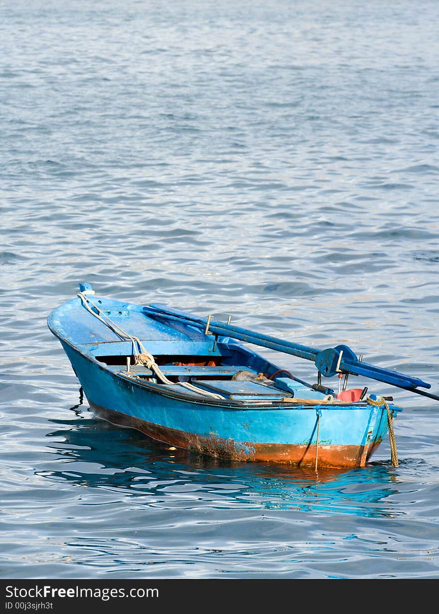 Blue Fishing Dinghy