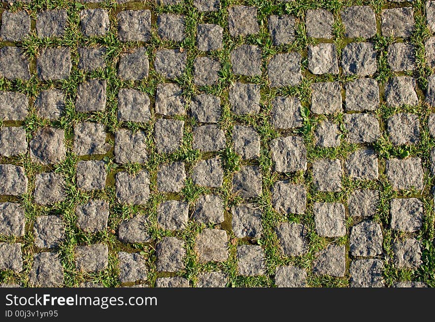 Texture of the stone pavement