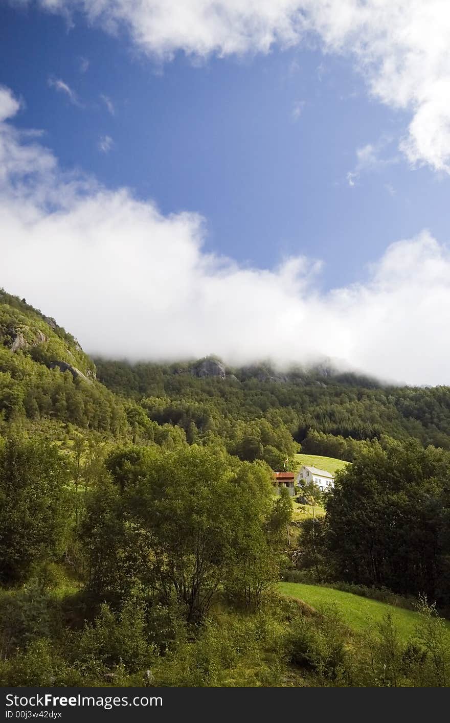 A small white house high up on a hill. Hordaland, Norway.

<a href='http://www.dreamstime.com/beauty-of-norway-rcollection5045-resi208938' STYLE='font-size:13px; text-decoration: blink; color:#FF0000'><b>BEAUTY OF NORWAY COLLECTION »</b></a>. A small white house high up on a hill. Hordaland, Norway.

<a href='http://www.dreamstime.com/beauty-of-norway-rcollection5045-resi208938' STYLE='font-size:13px; text-decoration: blink; color:#FF0000'><b>BEAUTY OF NORWAY COLLECTION »</b></a>