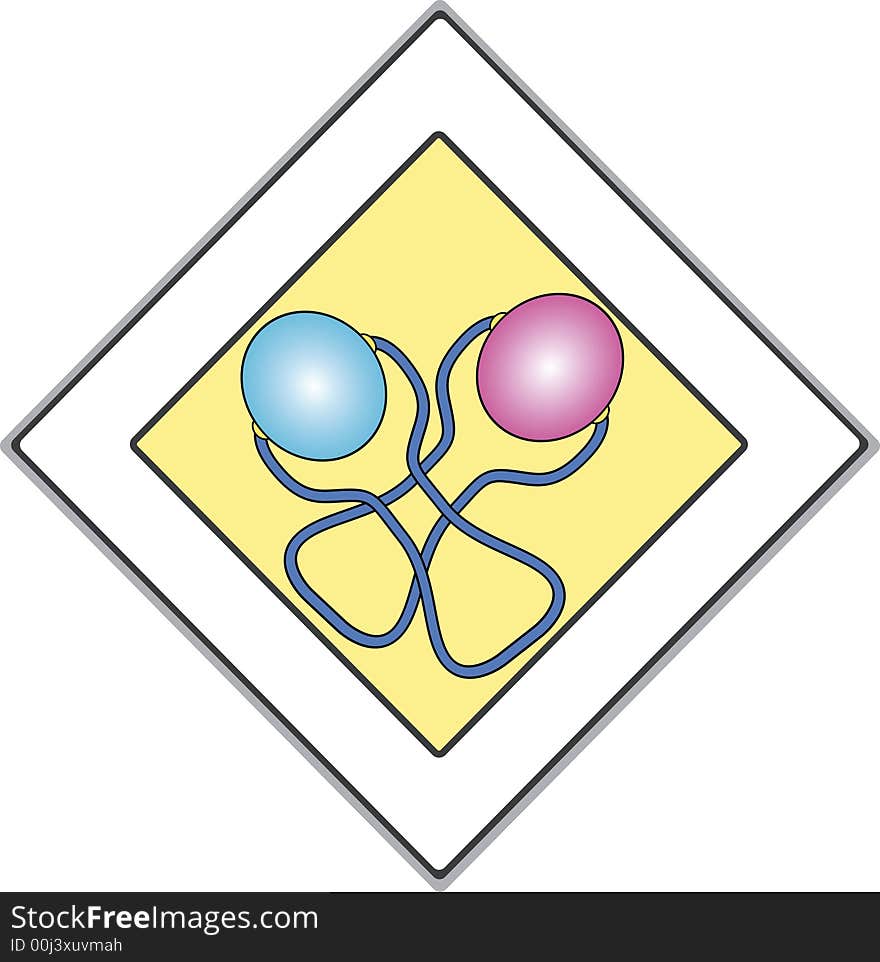 A funny traffic sign with crosses baby rattles. Also available as EPS-file. A funny traffic sign with crosses baby rattles. Also available as EPS-file