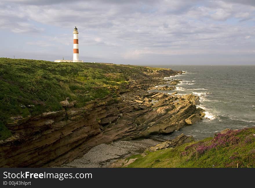 Red and white lighthouse