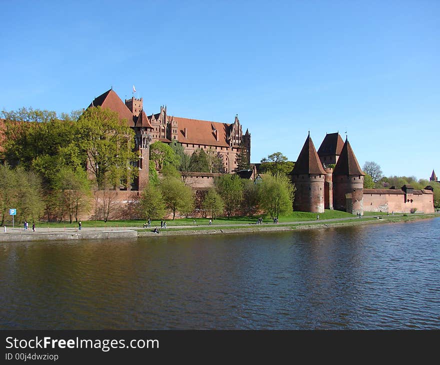 Teutonic Knights Castle Malbork from XIII century. Gothic style. The biggest in Europe. Teutonic Knights Castle Malbork from XIII century. Gothic style. The biggest in Europe.