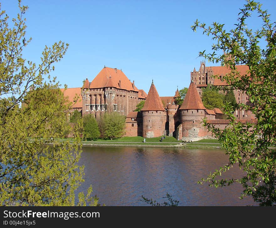 Teutonic Knights Castle Malbork from XIII century. Gothic style. The biggest in Europe. Teutonic Knights Castle Malbork from XIII century. Gothic style. The biggest in Europe.