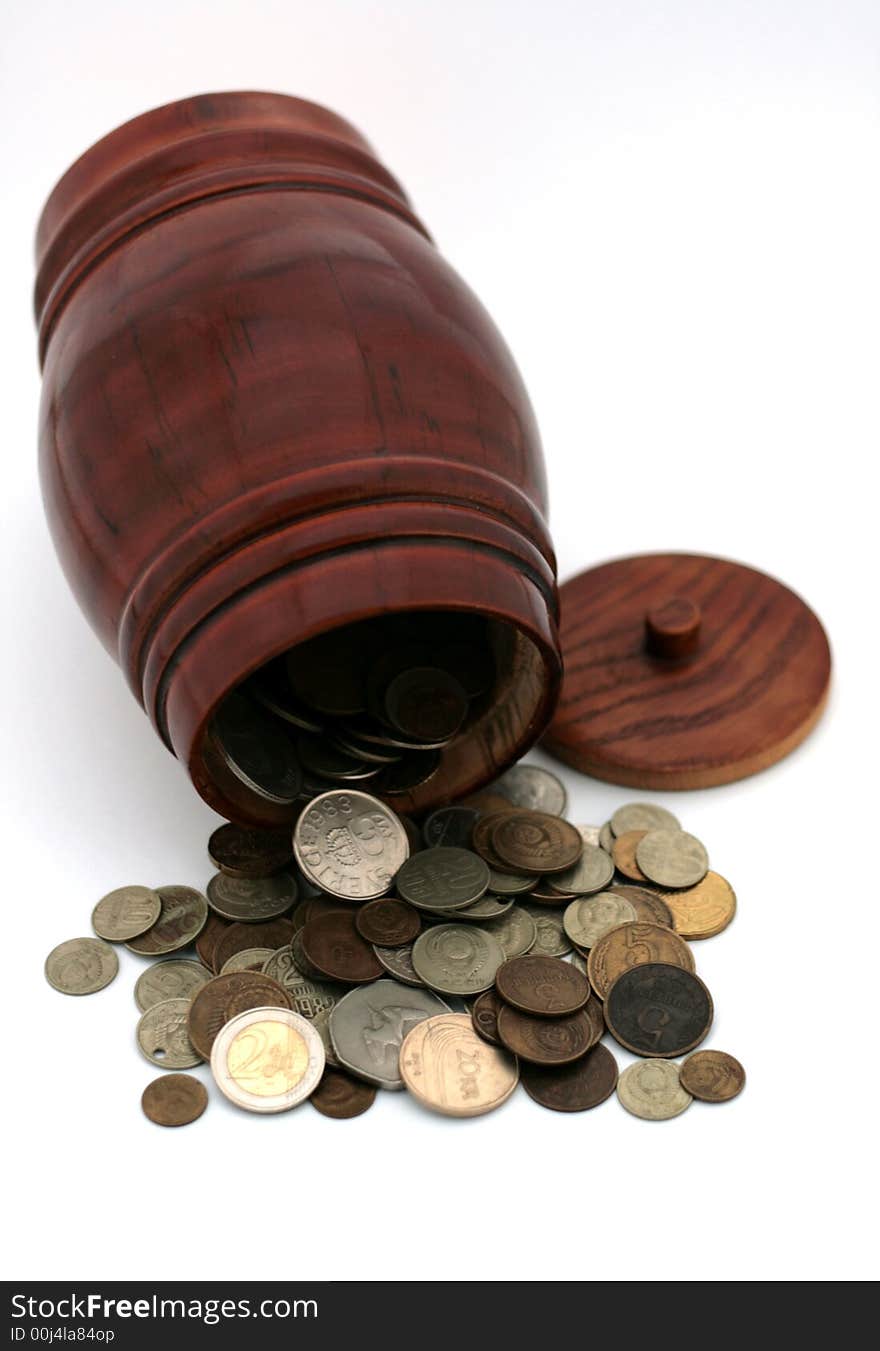 Barrel and coins-3