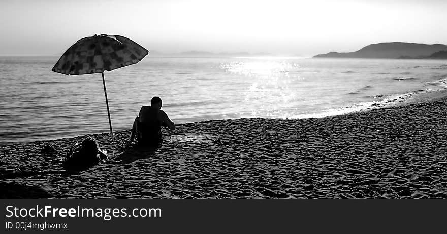 A couple on the beach