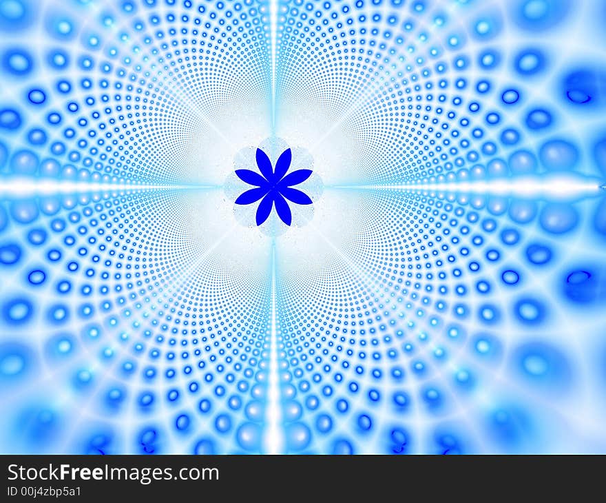 Beautiful abstract snowflake on a wintry background