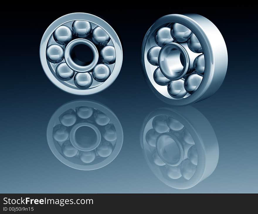 Silver ball bearing