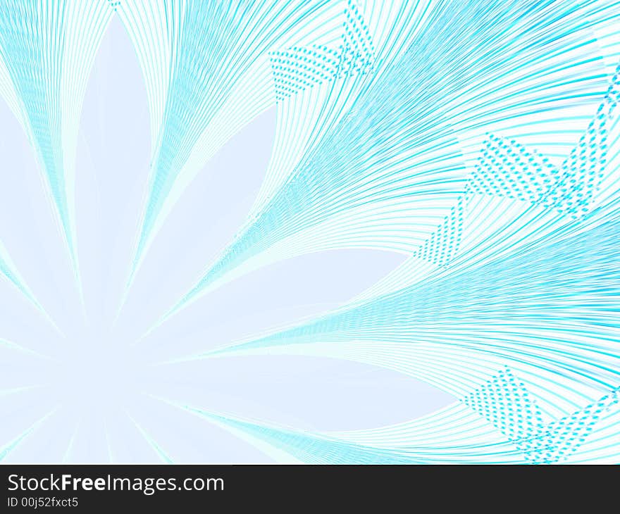 Beautiful abstract snowflake on a blue background