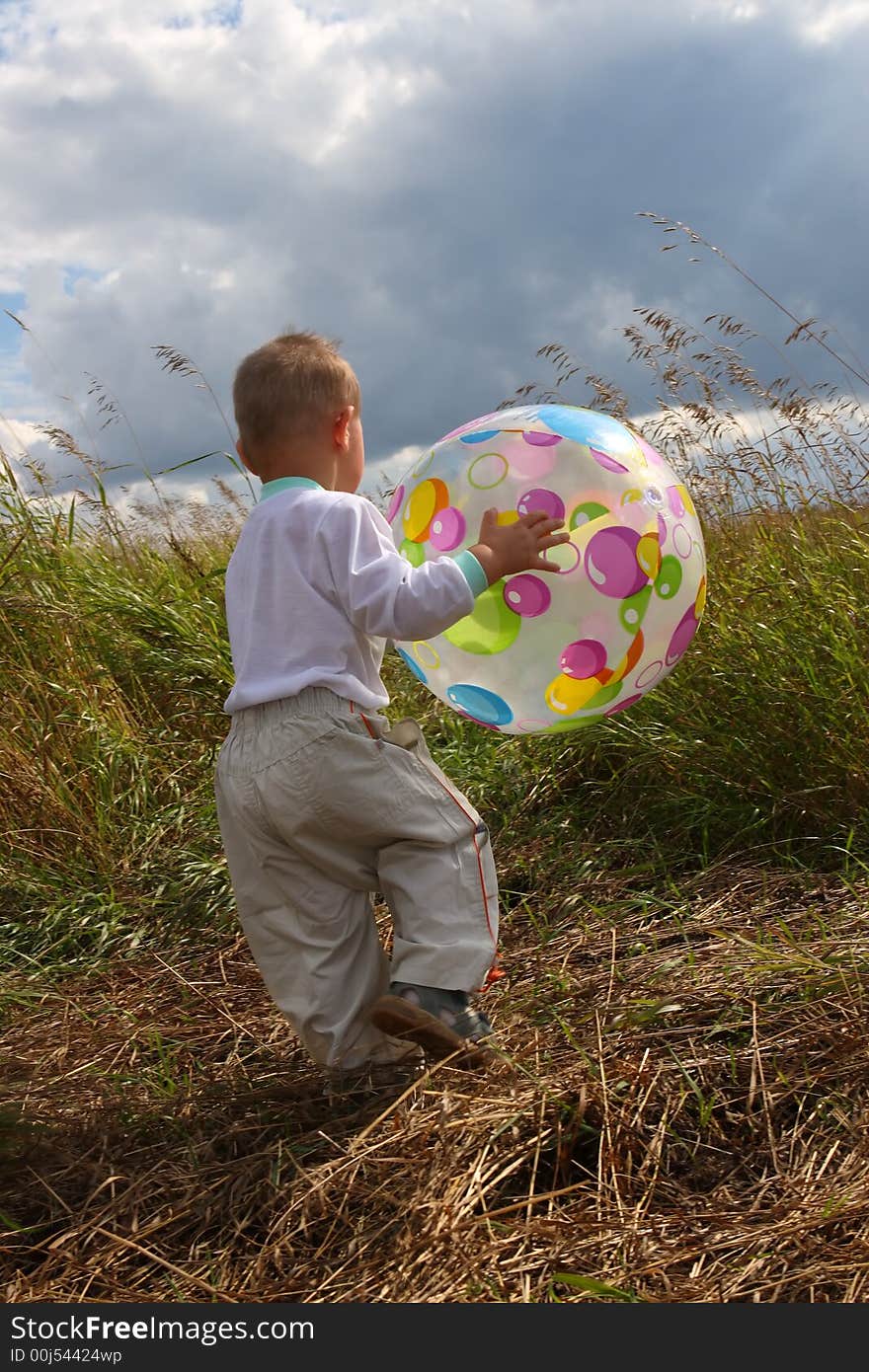 Baby with ball