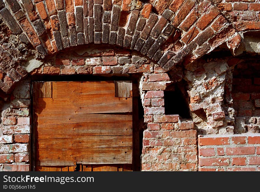 Brick wall of an old church. Brick wall of an old church.