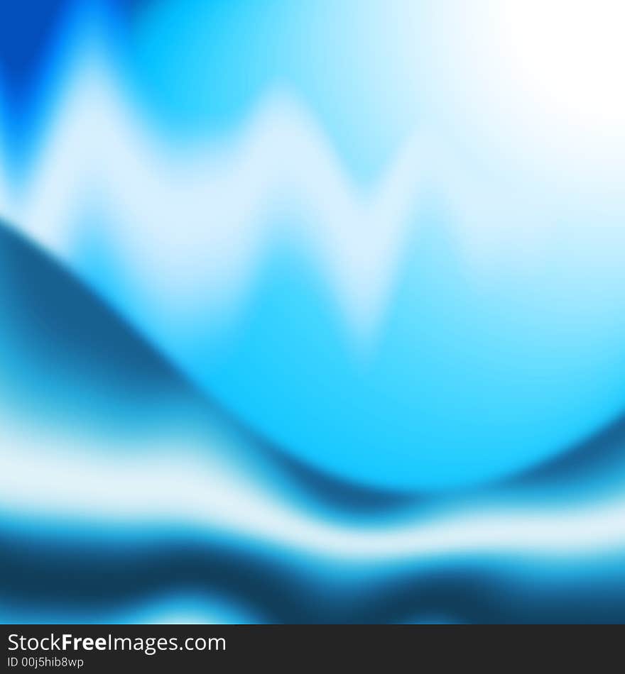 Blue curvy abstract computer generated illustration and composition. Blue curvy abstract computer generated illustration and composition