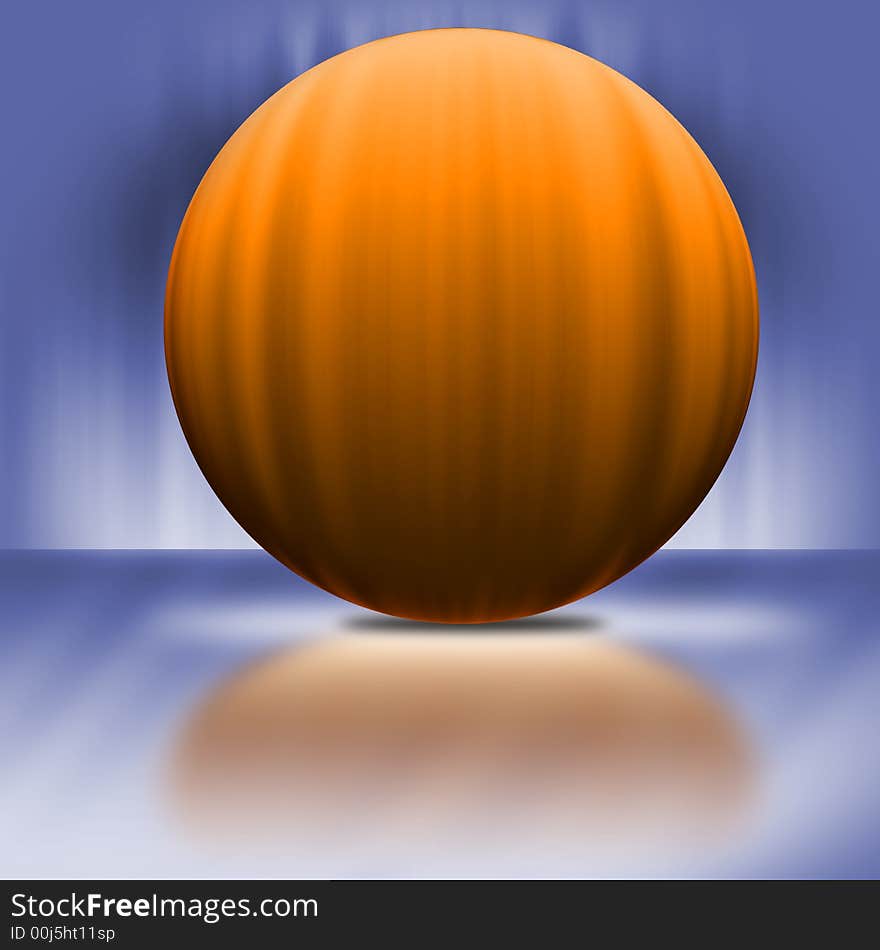 Big orange pumpkin illustration that is computer generated