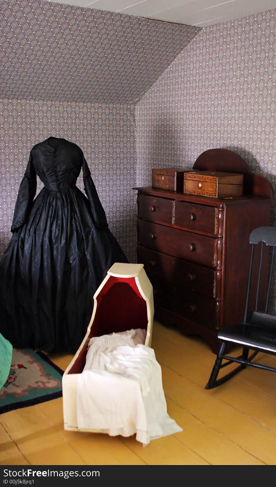 Interior of an old-fashioned home in Canada. Interior of an old-fashioned home in Canada.