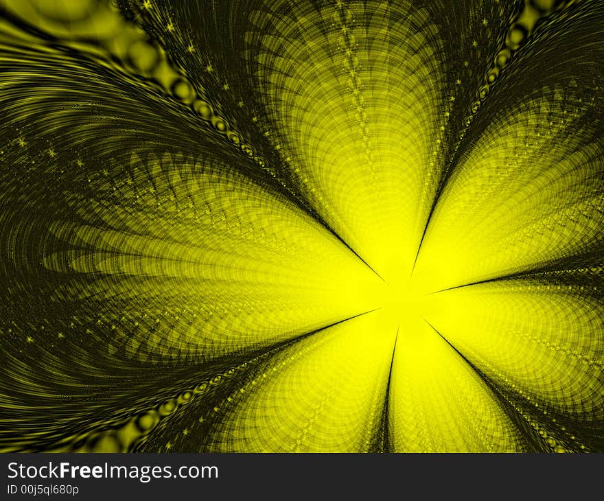 Wonderful yellow flower on a black background. Wonderful yellow flower on a black background