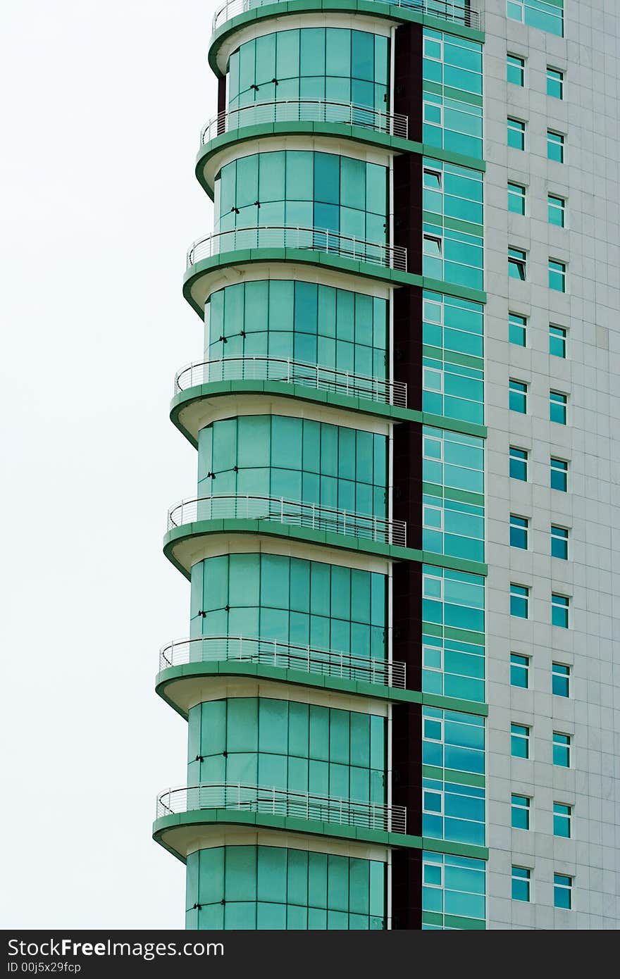 Ultra modern glass building in Lisbon Portugal