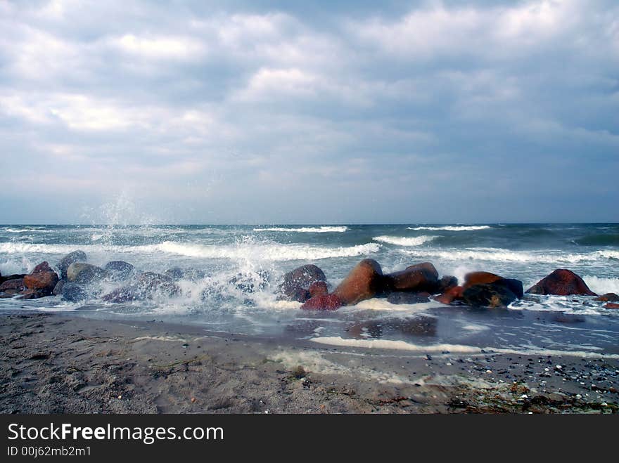 Landscape of sea at evening. Landscape of sea at evening