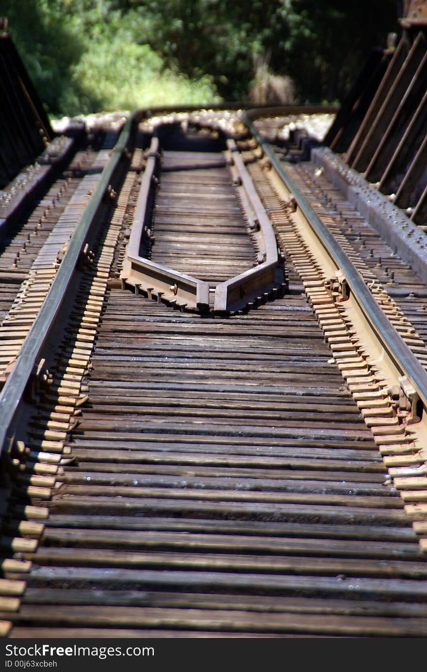 A shot from standing on the tracks. A shot from standing on the tracks