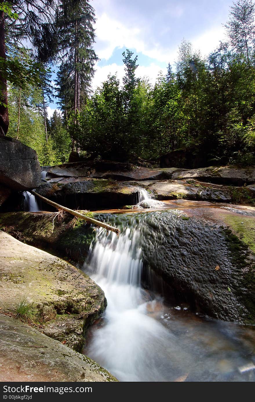 Gill in Karkonosze mountain in Poland, Europe