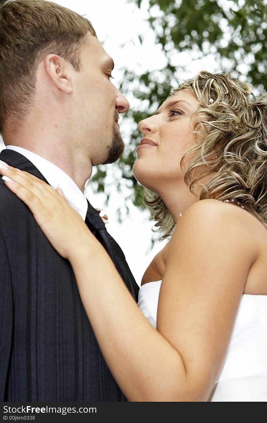 Couple on their wedding day