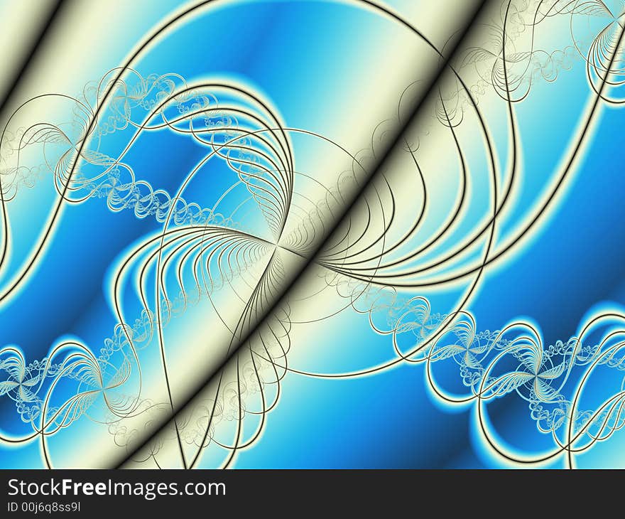 Fractal rendered abstract futuristic background