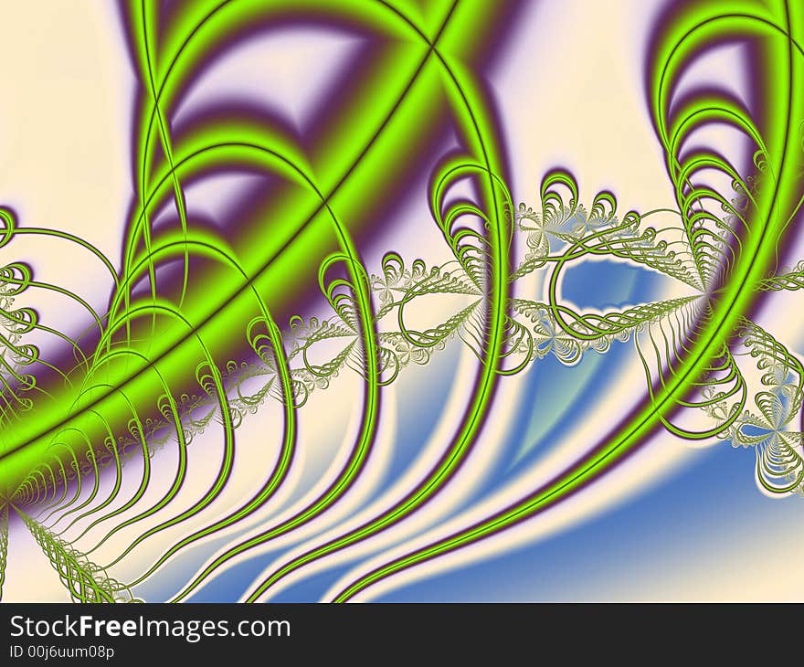 Fractal rendered abstract futuristic background