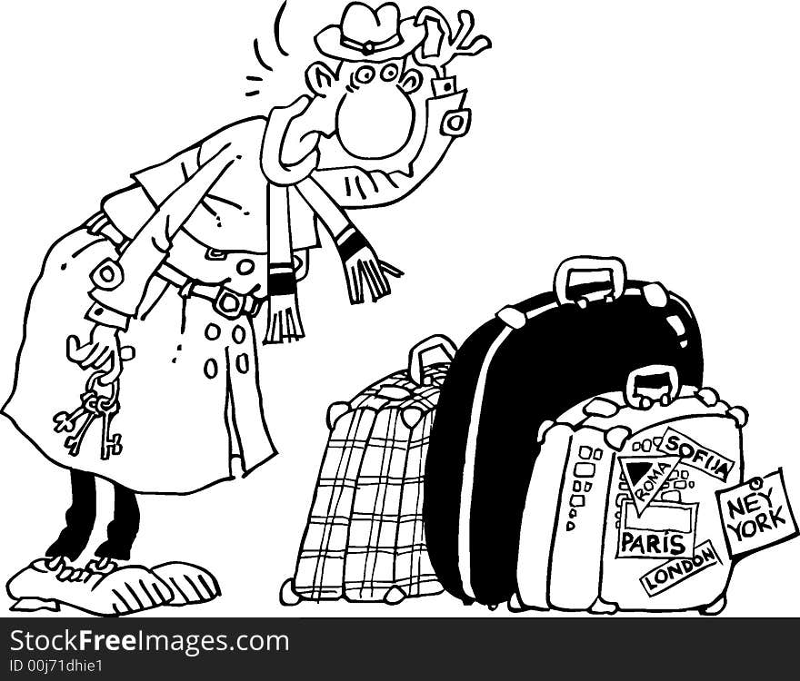 Man With Suitcases