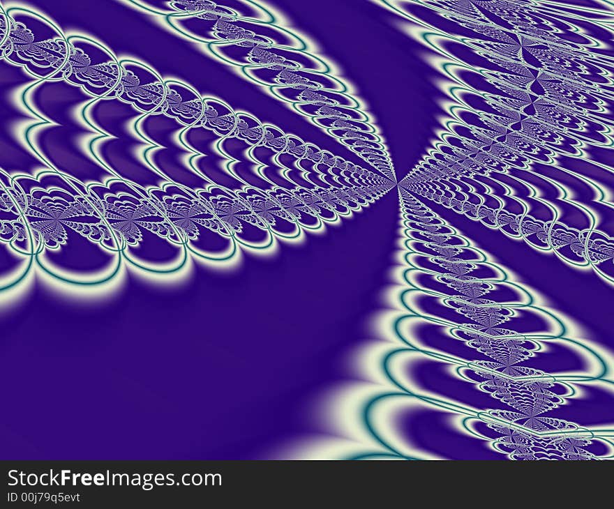 Computer generated symmetric fractal design. Computer generated symmetric fractal design