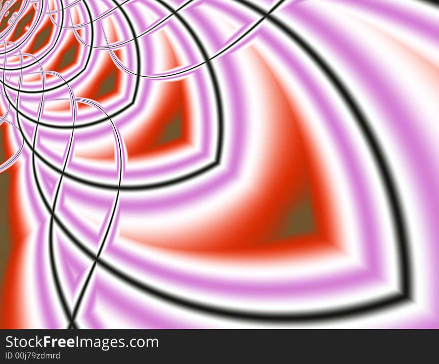 Fractal rendered abstract futuristic background