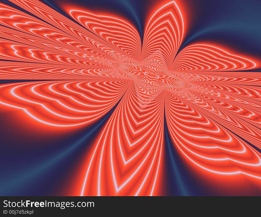 Fractal rendered abstract futuristic background